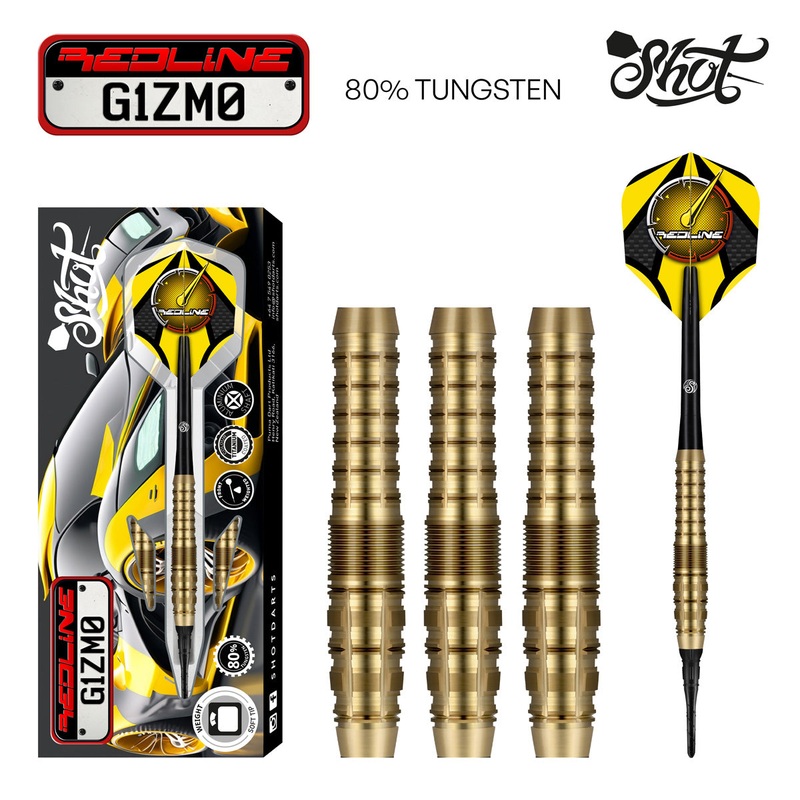 Shot Redline G1ZM0 Soft Tip Dart Set-80% Tungsten-20gm