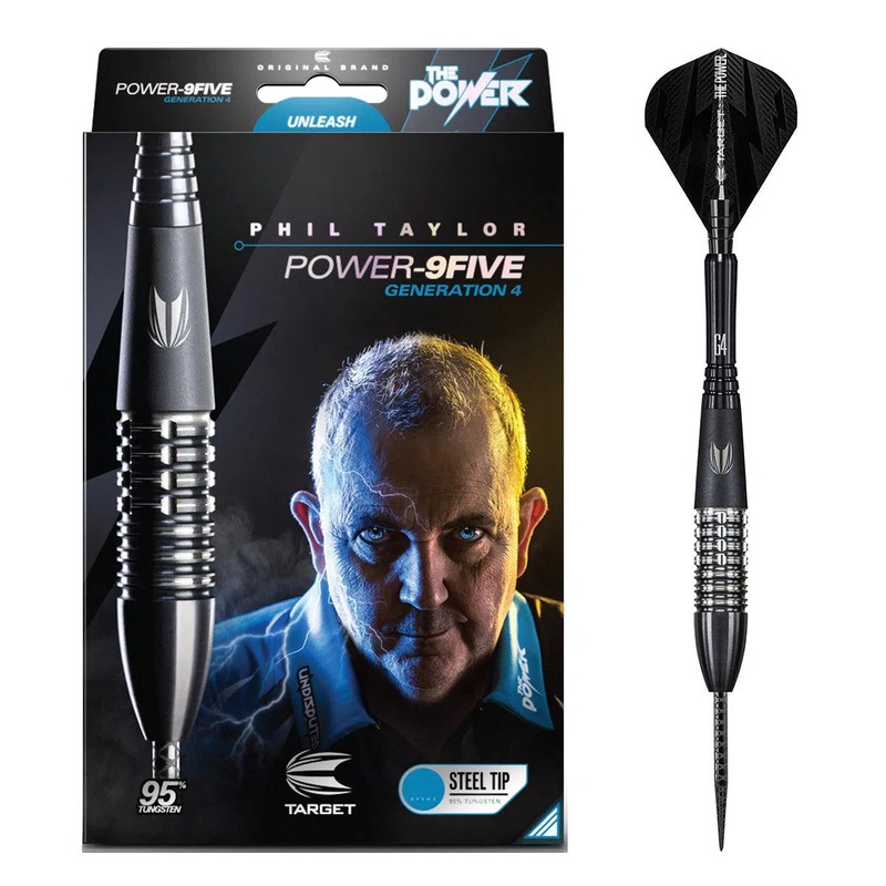 Target Darts Phil Taylor Power 9Five Gen 4 95% Tungsten Steel Tip Darts 22 GRAM