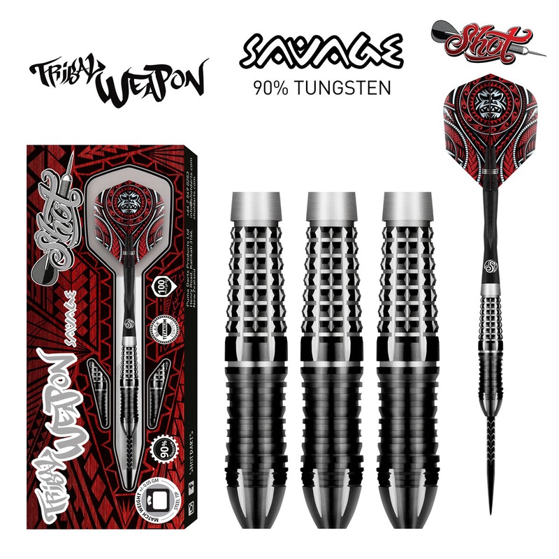 Tribal Weapon Savage 90% Tungsten Steel Tip Darts by Shot 22 Gram