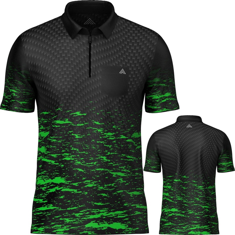 Arraz Lava Dart Shirt – with Pocket – Black & Green Small
