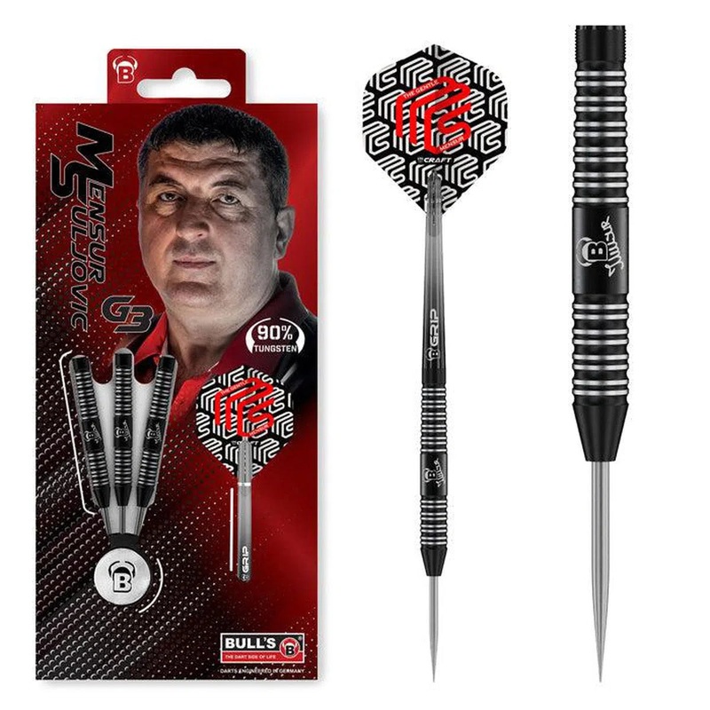 Bull’s DE Mensur Suljovic G3 90% Tungsten Steel Tip Darts 21 GRAM