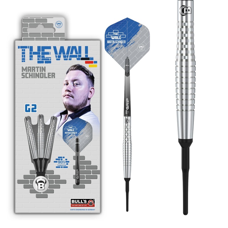 BULL’S Martin Schindler Darts – Soft Tip – 90% Tungsten – G2 18g