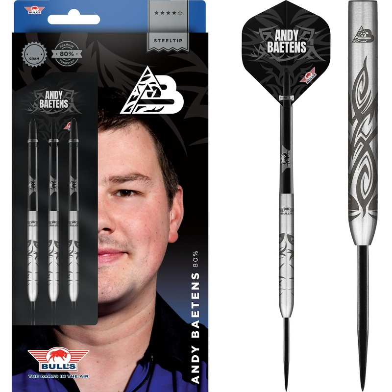 *Bulls Andy Baetens Darts – Steel Tip – 80% – Smooth Lasered 21g