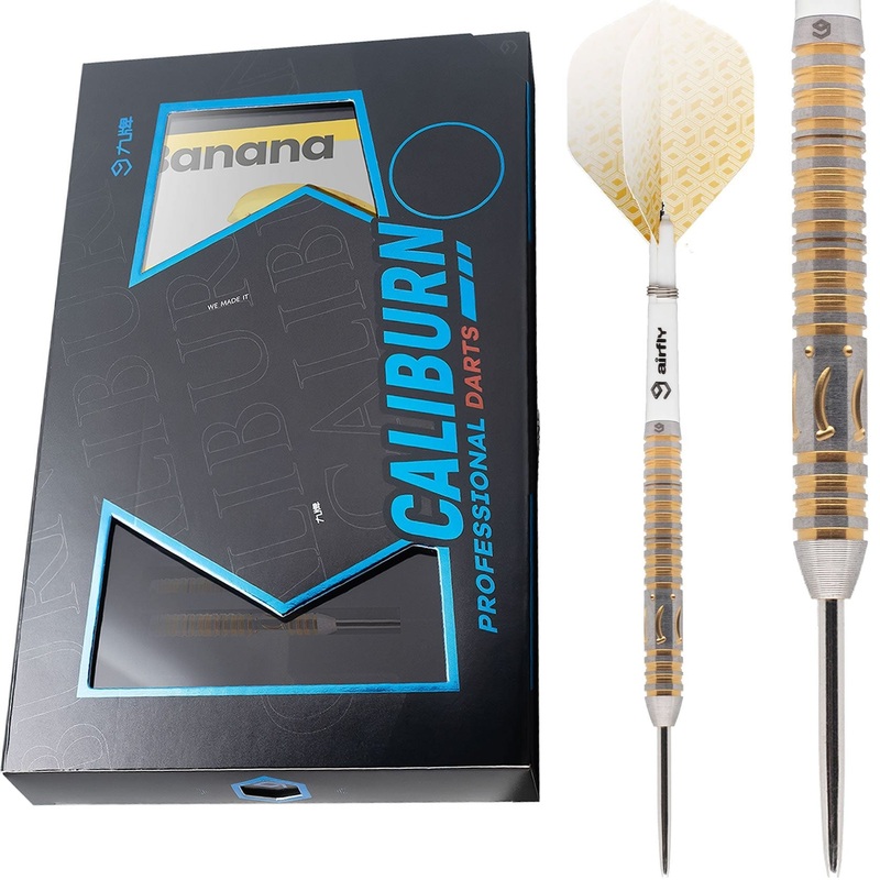 *Caliburn Player Darts – Steel Tip – 90% – Gold Titanium – Banana 22g