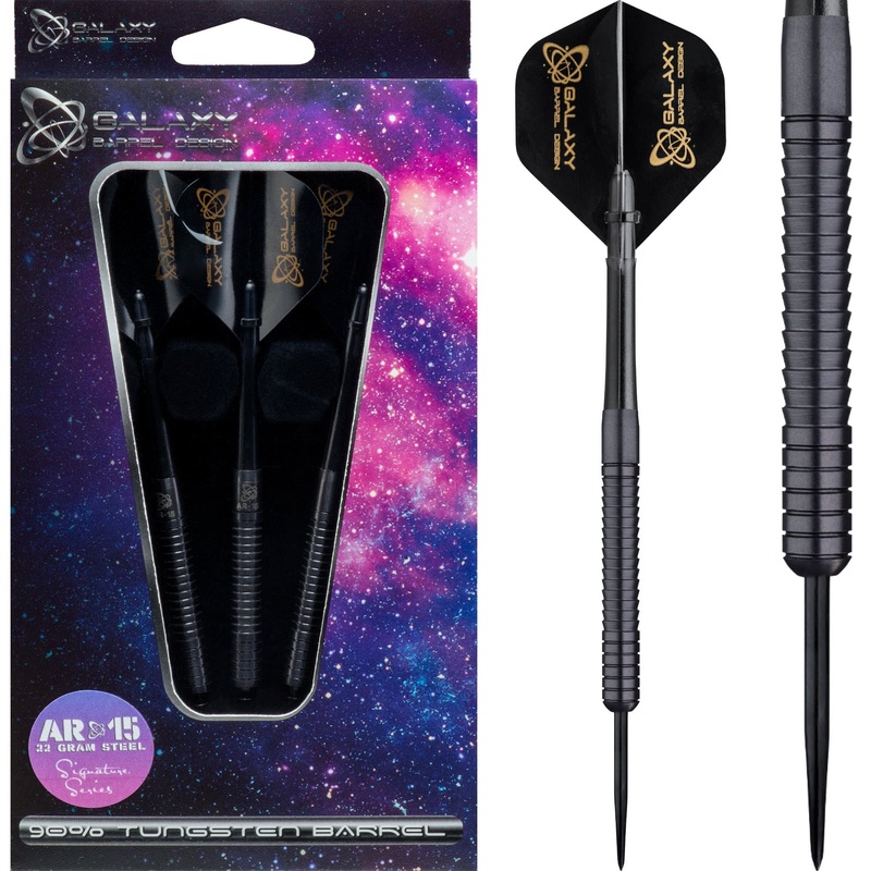 *Galaxy AR-15 Darts – Steel Tip – Black Titanium 22g