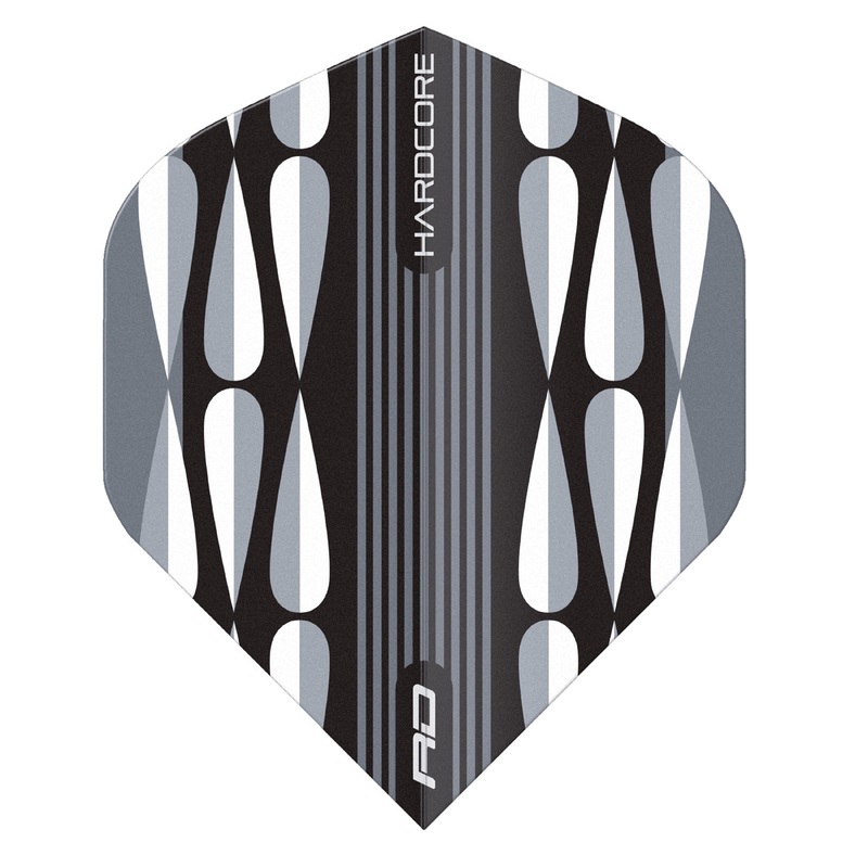 Hardcore Radical White Teardrop Standard Dart Flights by Red Dragon