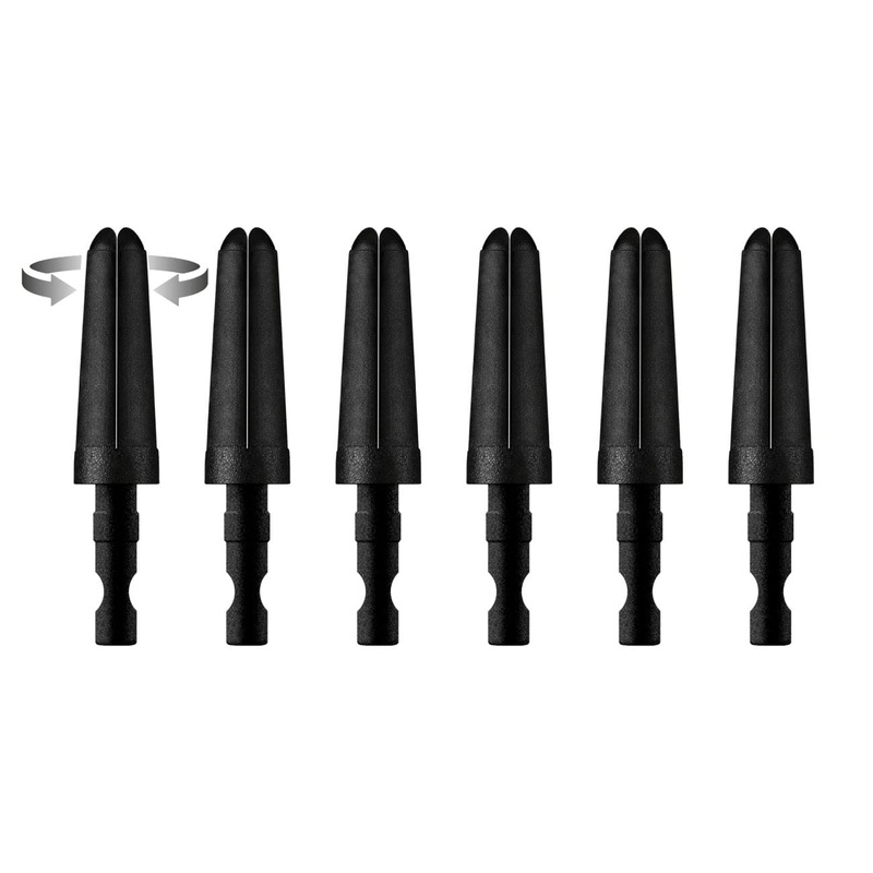 Harrows Carbon 360 Spare Tops – Carbon – Pack 6 – Black