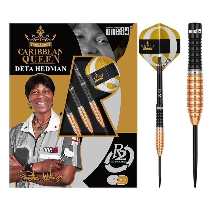 One80 Deta Hedman V3 (R2 Interchange) 90% Tungsten Steel Tip Darts 23 GRAM