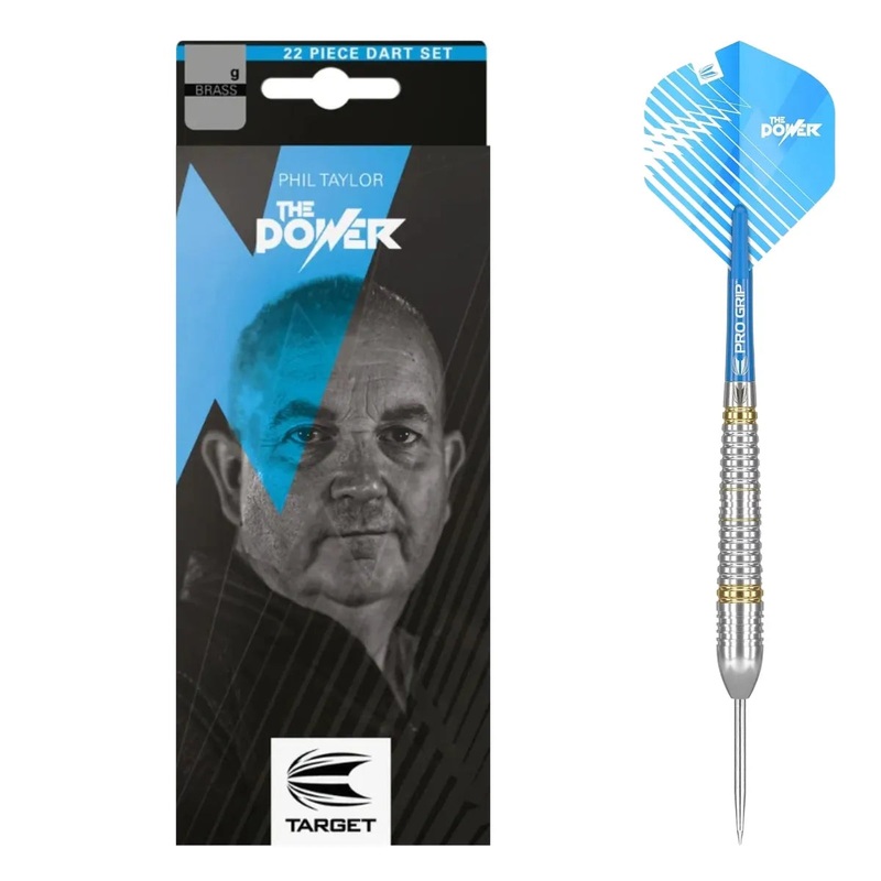 Target Darts Phil Taylor 22g Brass 2022 Steel Tip Darts Set