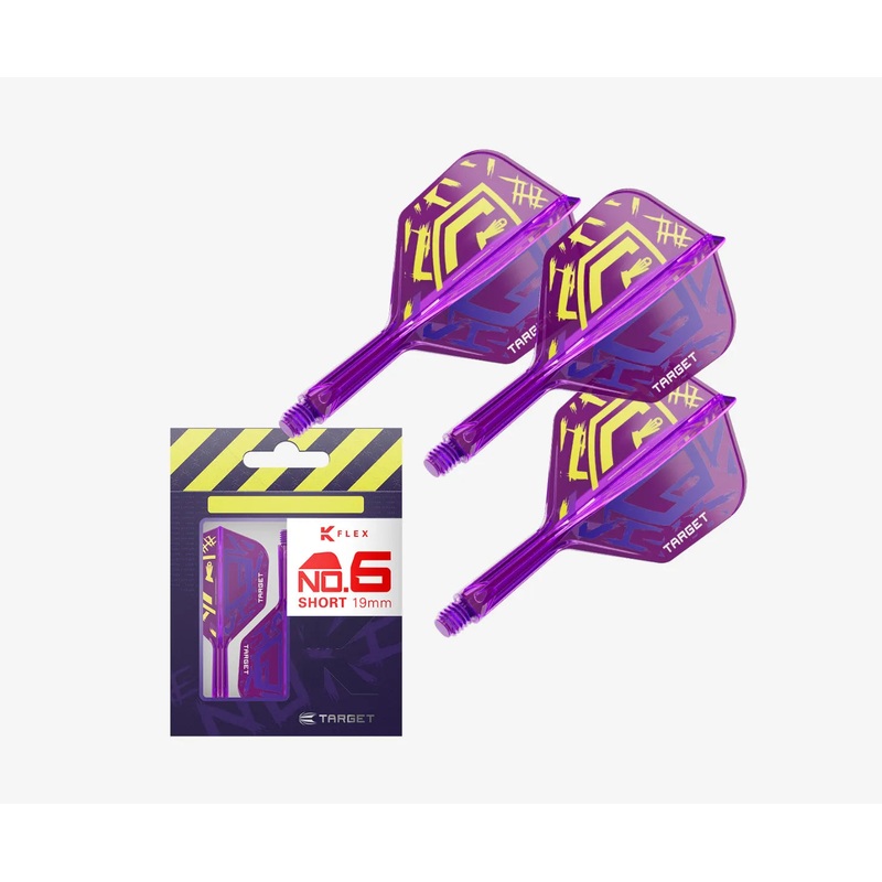 Target Luke Littler World ChampionK-Flex Flight System No. 6 Short Purple Short (19mm in length excluding thread) Plastic