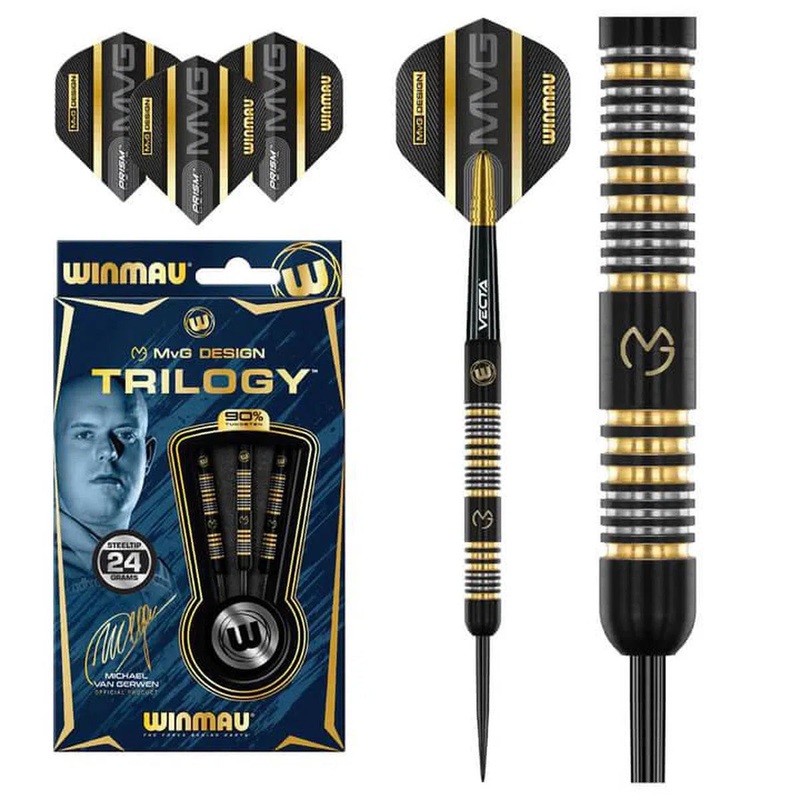 Winmau MVG Trilogy 90% Tungsten Steel Tip Darts 21.5 GRAM