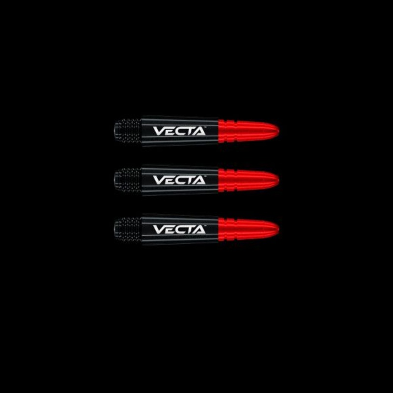 Winmau Vecta Black & Red Short Shafts Polycarbonate Short (34mm in length excluding thread) Black & Red