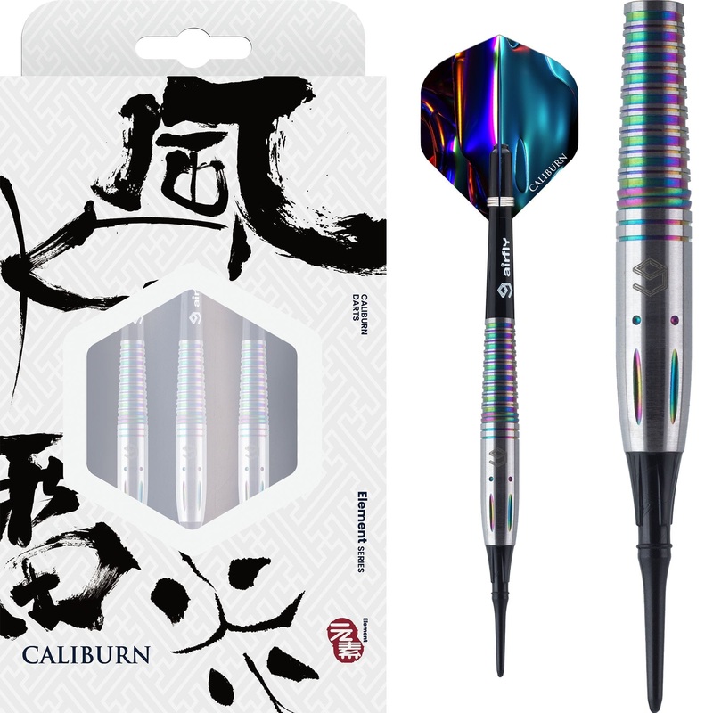 Caliburn Element Darts – Soft Tip – 90% Tungsten – Wind – 17.5g