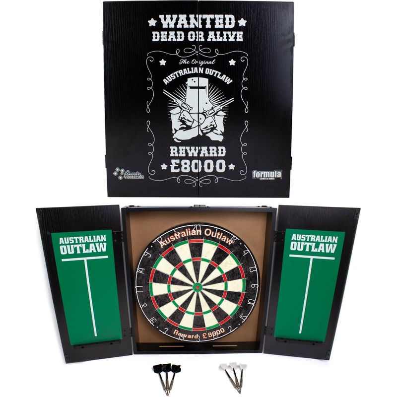 Formula Sports – Australian Outlaw Dartboard & Cabinet Set