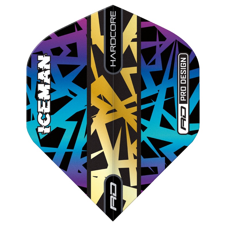 Hardcore Premium Gerwyn Price Rainbow & Gold Standard Dart Flights by Red Dragon