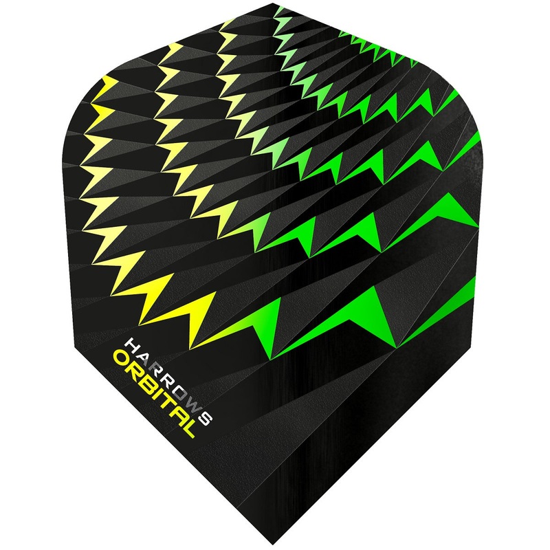 Harrows Orbital Yellow / Green Standard Dart Flights Yellow/Green