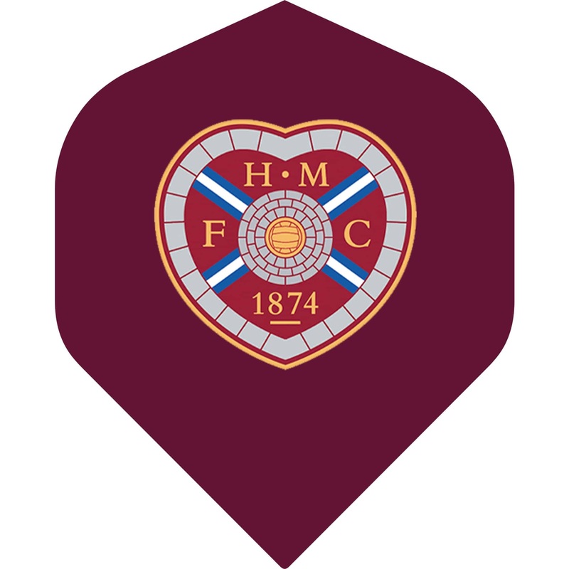 *Heart of Midlothian FC – Official Licensed – Hearts – Dart Flights – No2 – Std – F1 – Crest