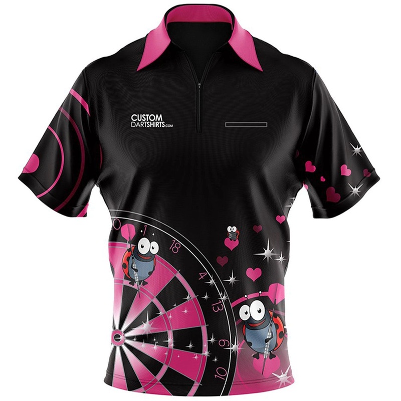 Lady Bug Pink Custom Dart Shirt Extra Small
