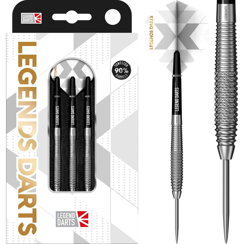 *Legend Darts – Steel Tip – 90% Tungsten – Pro Series – V27 – Torpedo Centre Knurl 23g