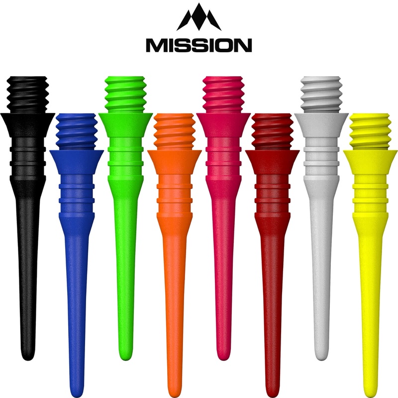 Mission – Titan Pro Soft Tip Dart Points – Bag of 50 Black