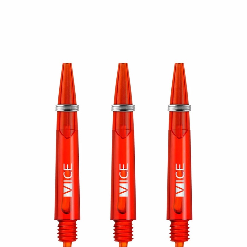 One80 Proplast Vice Dart Shafts – Transparent Red – Short Polycarbonate Short (35mm in length excluding thread) Transparent Red