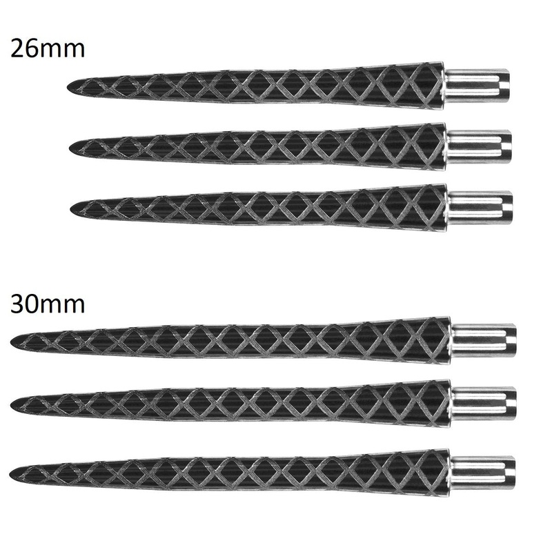Target Fire Storm Diamond Cut Black Replacement Dart Points 26mm