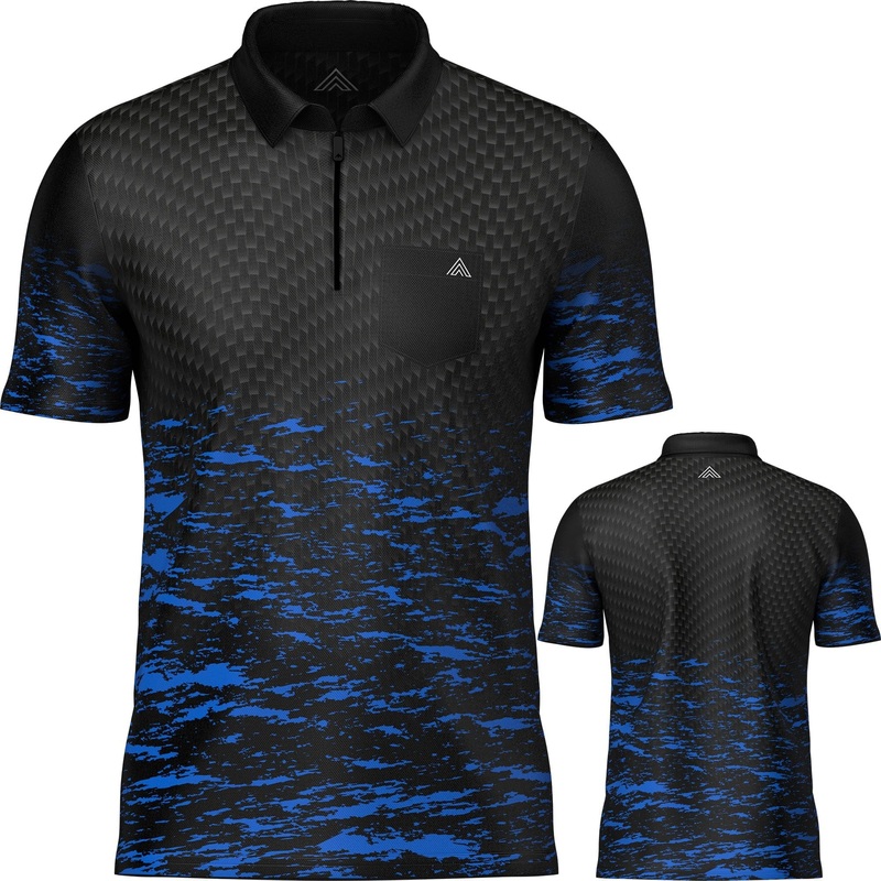 Arraz Lava Dart Shirt – with Pocket – Black & Blue Small