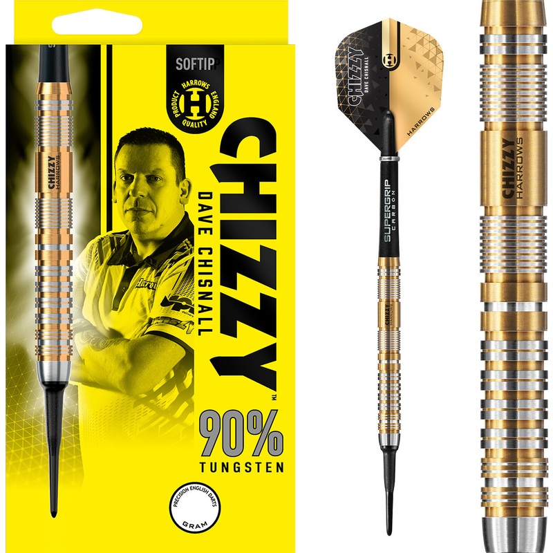 Dave Chisnall Chizzy Series 2 90% Tungsten Soft Tip Darts by Harrows 18 Gram