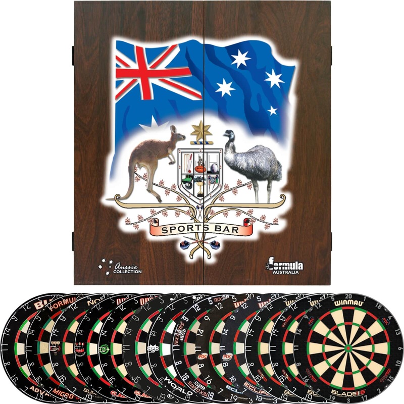 Formula Sports – Sports Bar Dartboard Cabinet & Dartboard Bundle – Choose Your Board Bulls NL – Advantage 501