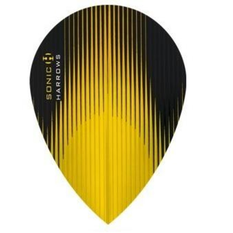 Harrows Sonic Pear Yellow Dart Flights Yellow