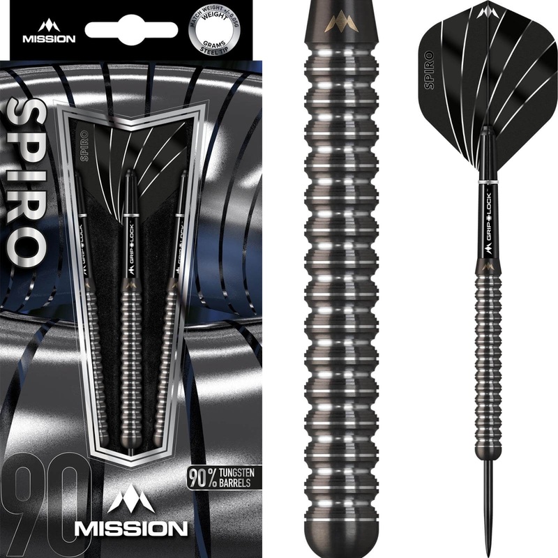 Mission – Spiro M1 Darts – Steel Tip – 90% Tungsten – 21g 23g 25g 21 grams