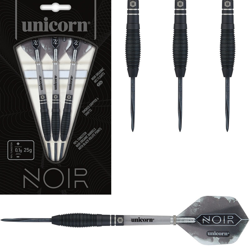 Noir Style 1 90% Tungsten Steel Tip Darts by Unicorn 21 Gram