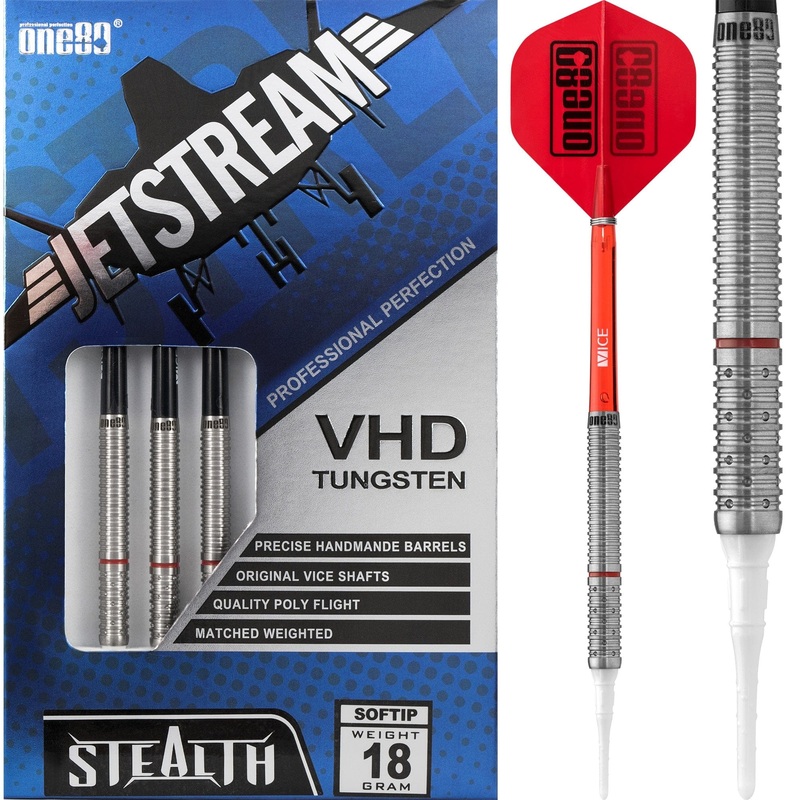 One80 Jetstream Darts – Soft Tip – Stealth 16g
