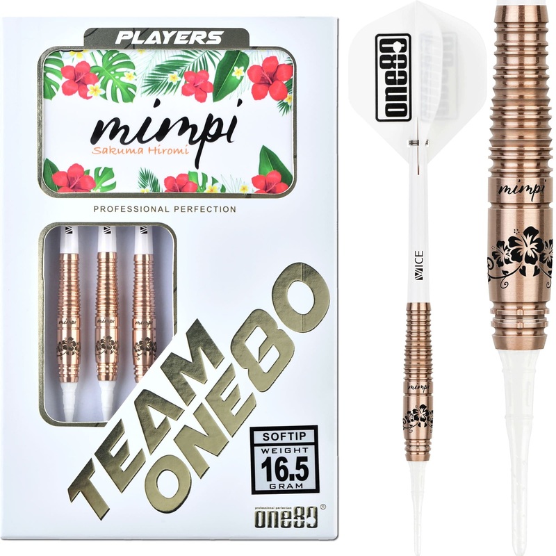 One80 Sakuma Hiromi Darts – Soft Tip – Mimpi – Signature – Rose Gold – 16.5g 16g