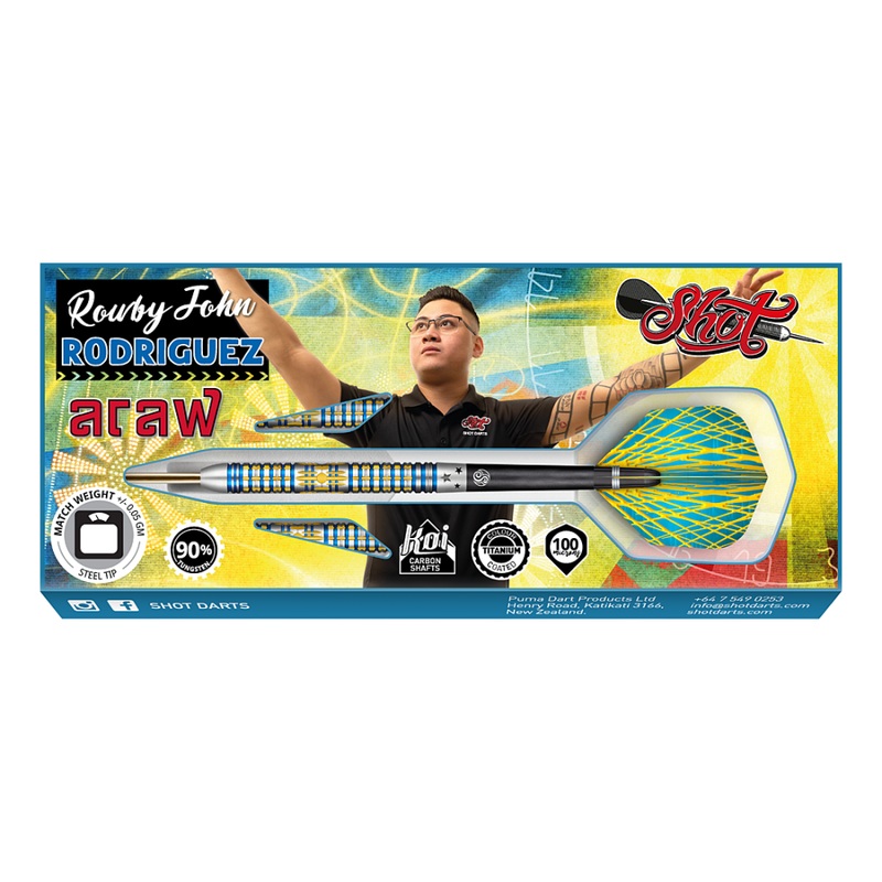 Shot Rowby John Rodriguez Araw Steel Tip Darts 23 grams