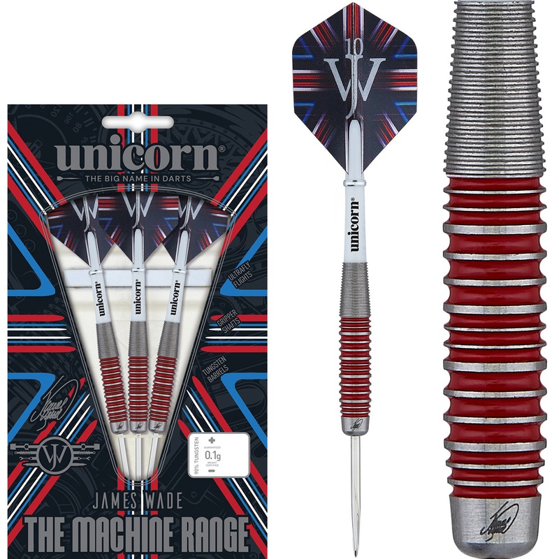 The Machine James Wade 90% Tungsten Steel Tip Darts by Unicorn 22 Gram