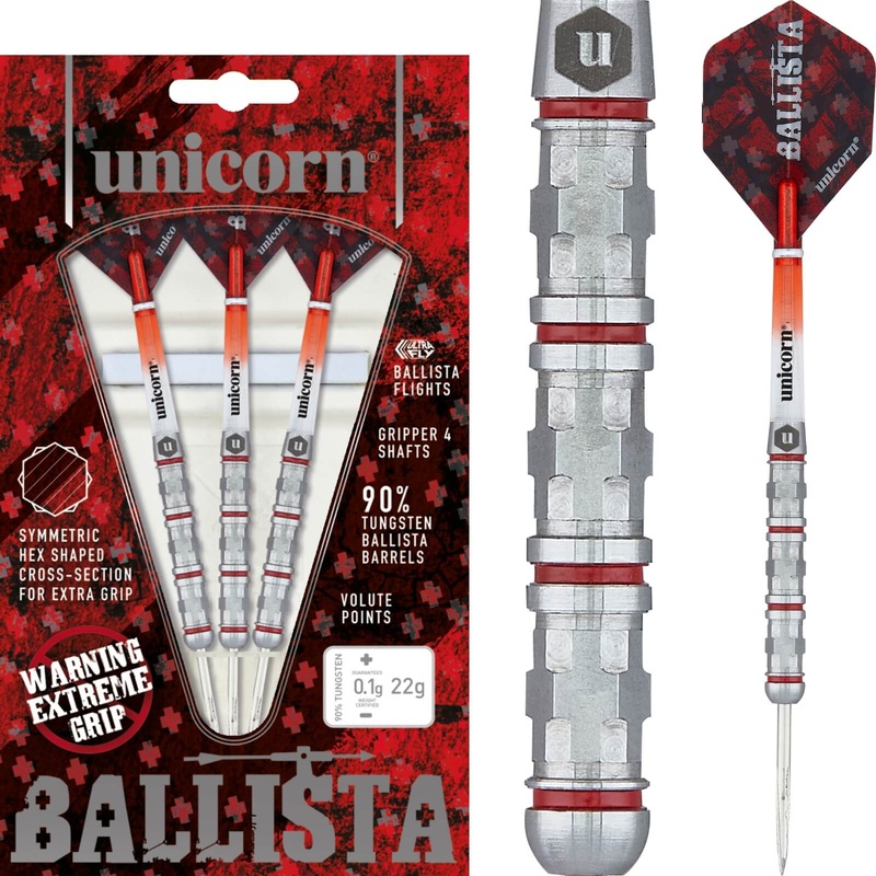 Unicorn – Ballista Style 4 Darts – Steel Tip – 90% Tungsten – 22g 24g 26g 22 grams