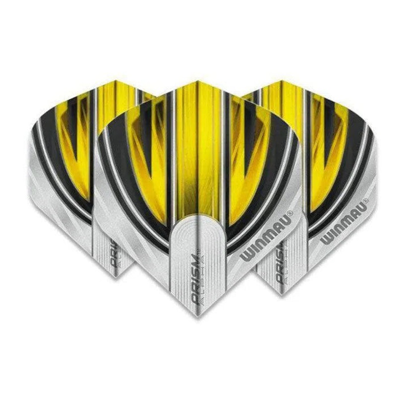 Winmau Prism Alpha Extra Thick Standard White & Yellow Flights