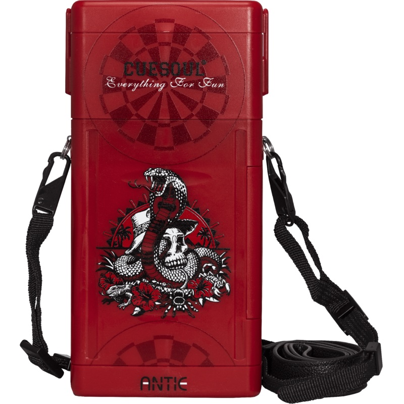 Cuesoul – Antie Dart Case – Printed Design – Cobra – Red