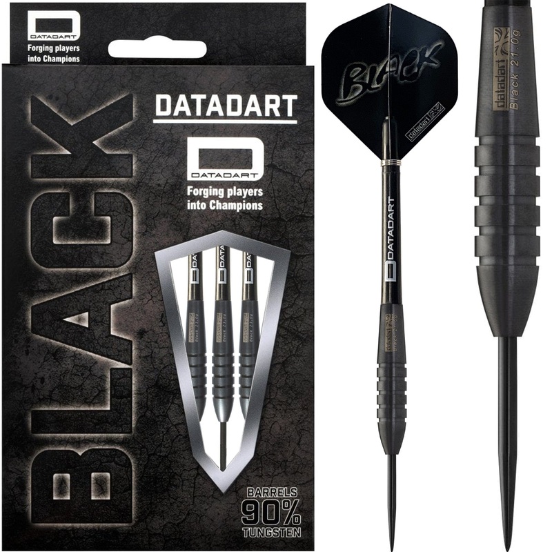 Datadart Black Darts – Steel Tip – Titanium Matt – Torpedo – S1 21g