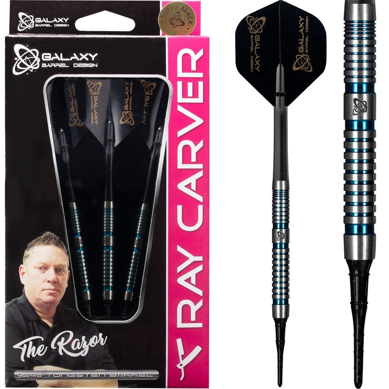 *Galaxy Ray Carver Darts – Soft Tip – The Razor – Blue 20g