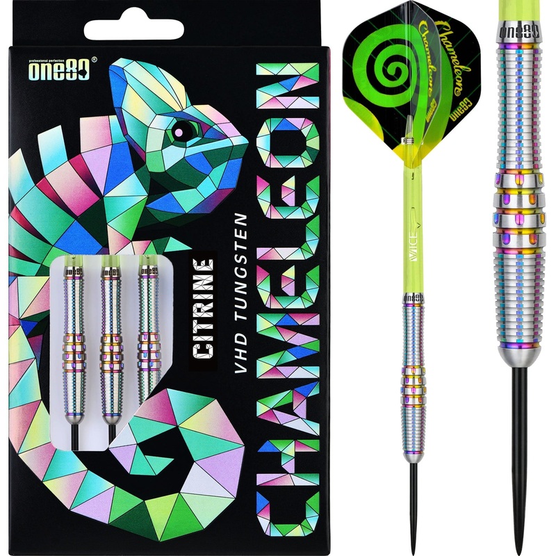 One80 Chameleon Darts – Steel Tip – Citrine 22g