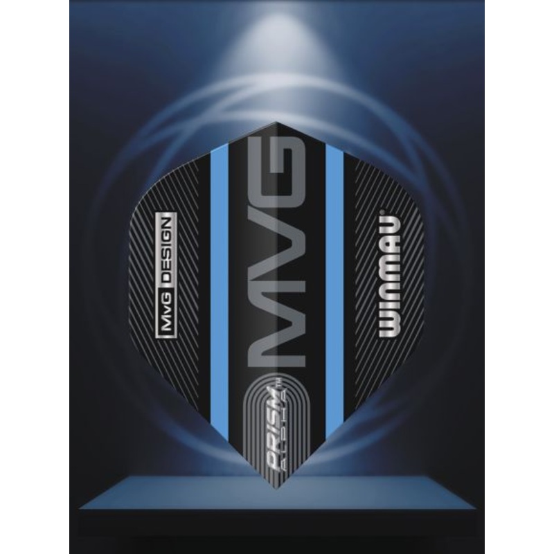 Prism Alpha MvG (Michael Van Gerwen) Black & Blue Logo Stripe Extra Thick Standard 100 Micron Poly metronic