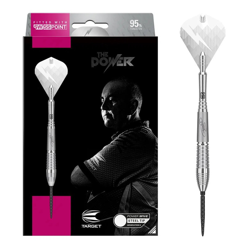 Target Darts Phil Taylor Power 9Five Gen 6 95% Tungsten Steel Tip Darts 22 GRAM