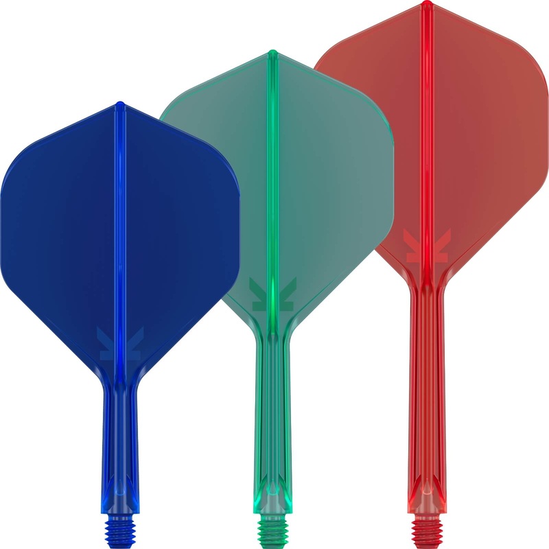 Target – K-Flex – Big Wing Dart Flights – Integrated Flight & Shaft System Short (19mm) Blue