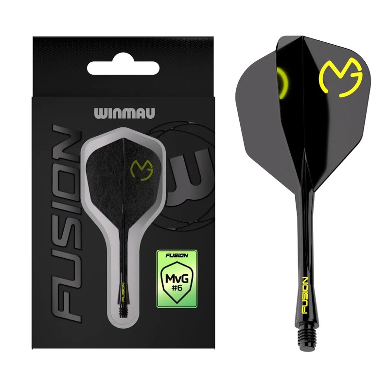 Winmau MvG Pac Man Fusion Integrated Flight System – No6 Black Short