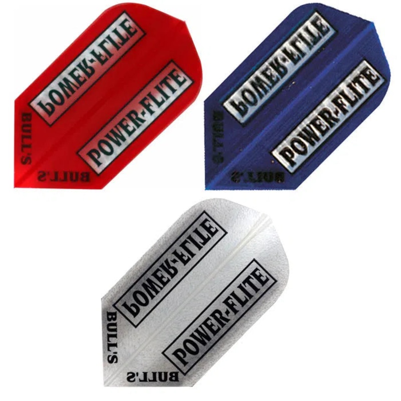 Bull’s DE Powerflite Clear Slim Flights White