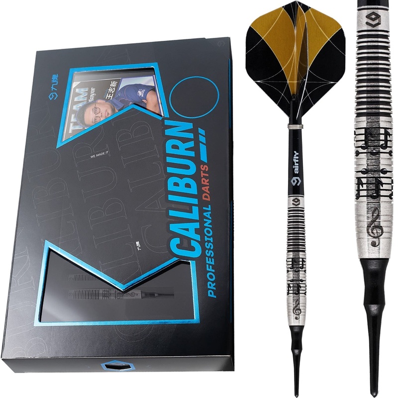 Caliburn Player Darts – Soft Tip – 90% – Black Rings – Melody 20g