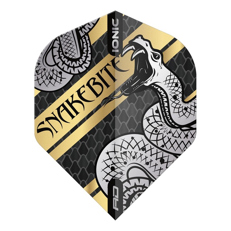 Hardcore Snakebite Coiled Snake Dart Flights Gold No2 Standard