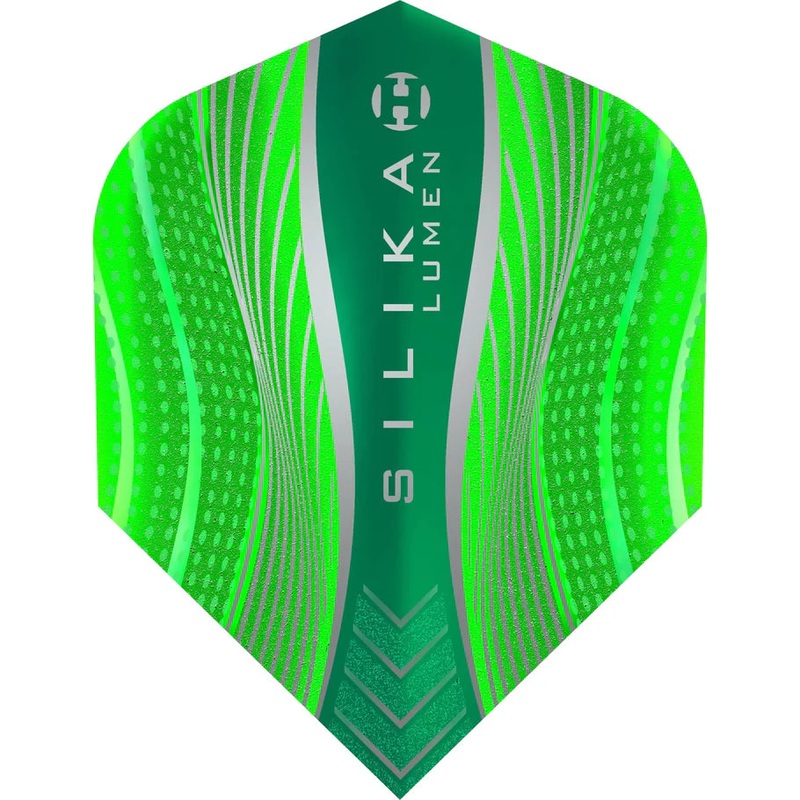 Harrows Silika Lumen – Patented Tough Crystalline Coated Green – No6 Standard Dart Flights Standard 100 Micron Extra Strong